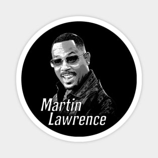 martin lawrence black and white Magnet